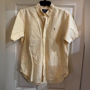 Ralph Lauren Men's Light Yellow Casual Button Down Shirt
